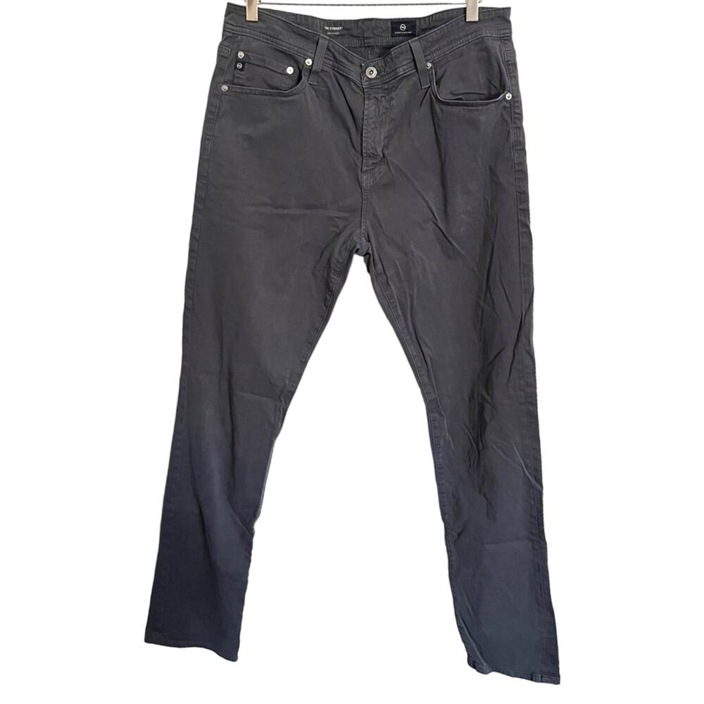 Ag Adriano Goldschmied The Everett Slim Straight Gray Pants Office Size 36 x 34
